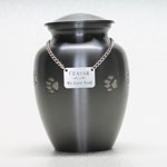 Click here for more information about Pewter Pawprint Urn (includes Private Pet Cremation)
